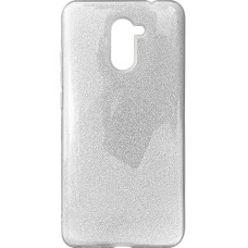 Силіконовий чохол з блискітками для Huawei Y7 Prime (2017) (Сріблястий)
