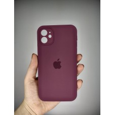 Силіконовий Оригінальний Чохол Квадратно-Круглої Камери для Apple iPhone 11 (58) Виноградний
