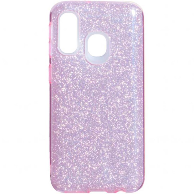 Силикон Glitter Samsung Galaxy A40 (2019) (Розовый)