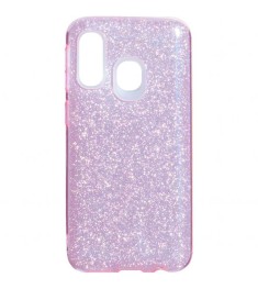 Силикон Glitter Samsung Galaxy A40 (2019) (Розовый)