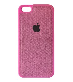 Силіконовий чохол Textile для Apple iPhone 5  /  5s  /  SE (Рожевий)