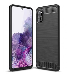 Силіконовий Polished Carbon для Samsung Galaxy A41 (2020) (Чорний)