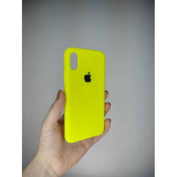 Силіконовий оригінальний чохол Apple для iPhone X / XS (Лайм)