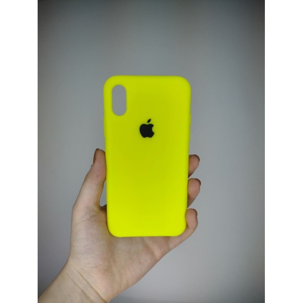 Силіконовий оригінальний чохол Apple для iPhone X / XS (Лайм)