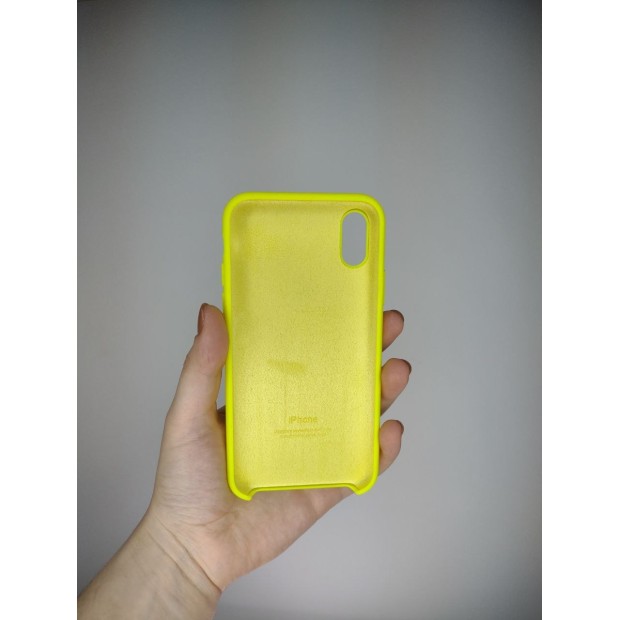Силіконовий оригінальний чохол Apple для iPhone X / XS (Лайм)