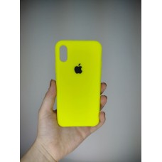 Силіконовий оригінальний чохол Apple для iPhone X / XS (Лайм)