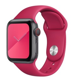Apple Watch ремінець силіконовий 42  /  44  /  49 мм (04) рожево-червоний