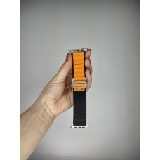Alpine Loop ремінець для Apple Watch 42  /  44  /  49 (Чорний  /  Помаранчевий)