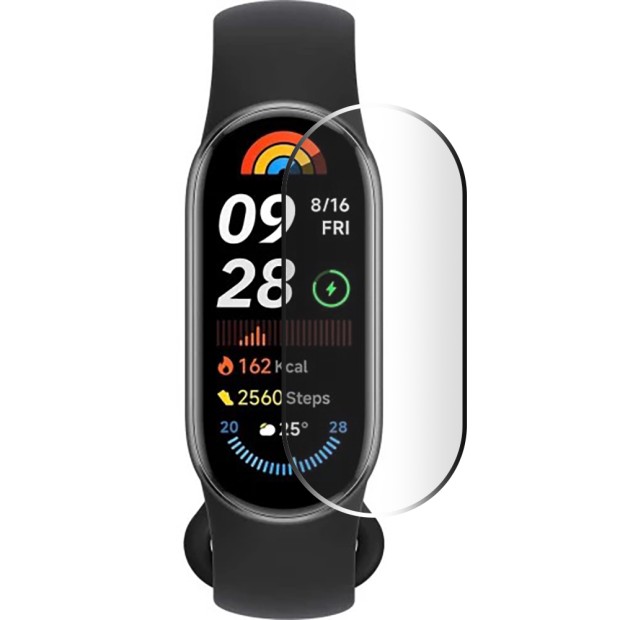 Захисне скло 5D Xiaomi Mi Smart Band 9 Black