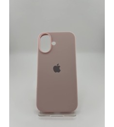 Силіконовий оригінальний круглий чохол для Apple iPhone 16 (76) у кольорі крейдо..