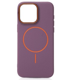Накладка Beats Leather Textured MagSafe Apple iPhone 13 Pro (Deep Purple)