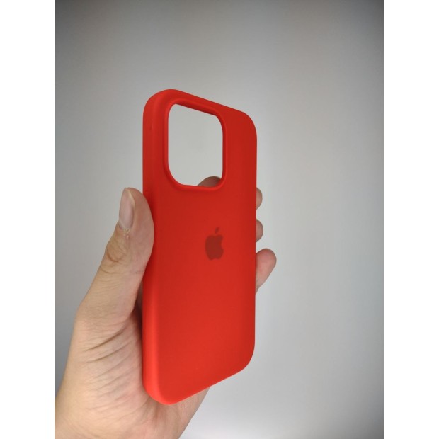 Силіконовий круглий чохол Original для Apple iPhone 15 Pro (05) Product RED