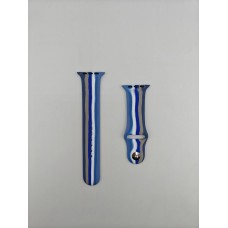 Ремешок Silicone Apple Watch 42 / 44 mm (Blue-Rainbow)