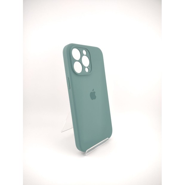 Силіконовий оригінальний чохол RoundCam для Apple iPhone 14 Pro Max (55) темно-зелений