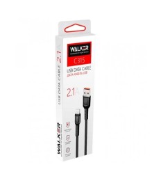 USB-кабель Walker C315 (1м) (MicroUSB) (Чорний)