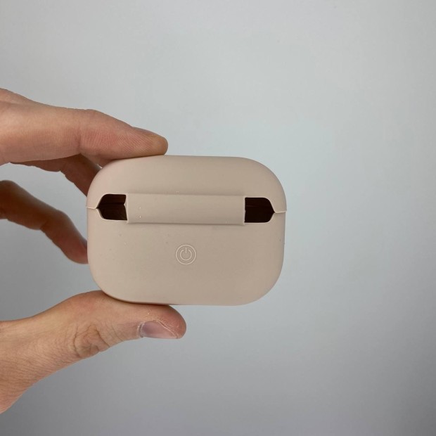 Чохол для навушників Full Silicone Case with Microfiber Apple AirPods Pro 2 (08) Pink Sand