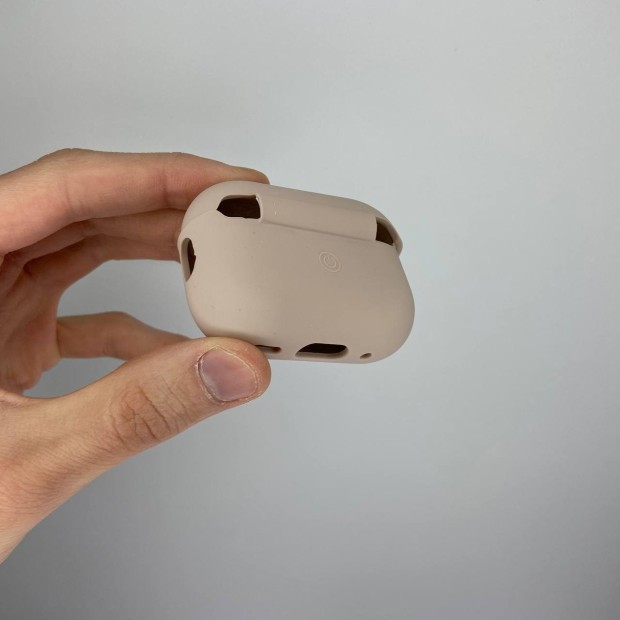 Чохол для навушників Full Silicone Case with Microfiber Apple AirPods Pro 2 (08) Pink Sand