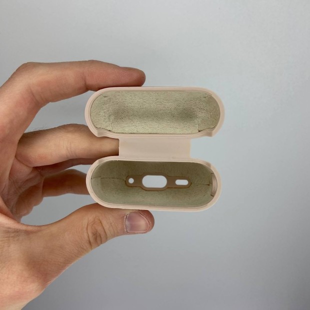 Чохол для навушників Full Silicone Case with Microfiber Apple AirPods Pro 2 (08) Pink Sand