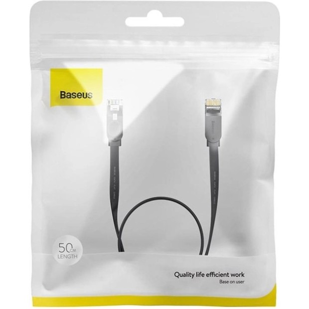 Патч-корд Baseus High Speed CAT5 Gigabit RJ45 (0.5m) (Чёрный) B00133206111-00