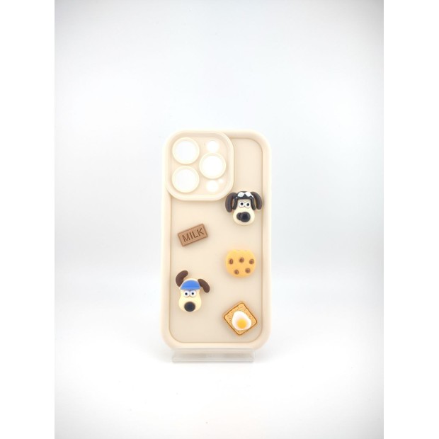 Чохол Pretty Things Case Apple iPhone 15 Pro (Білий / Печиво)
