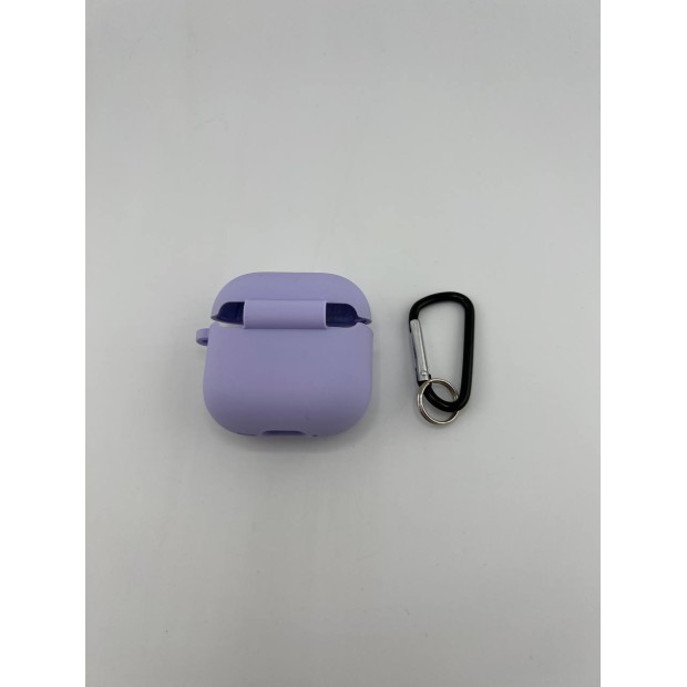 Чохол для навушників Full Silicone Case with Microfiber Apple AirPods 4 (71) Light Glycine