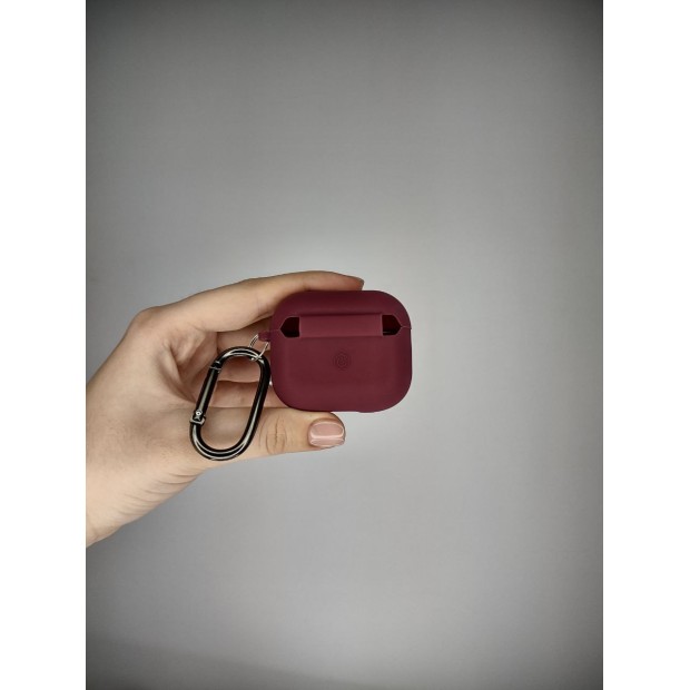 Чохол для навушників Full Silicone Case with Microfiber Apple AirPods 3 (57) Марсала