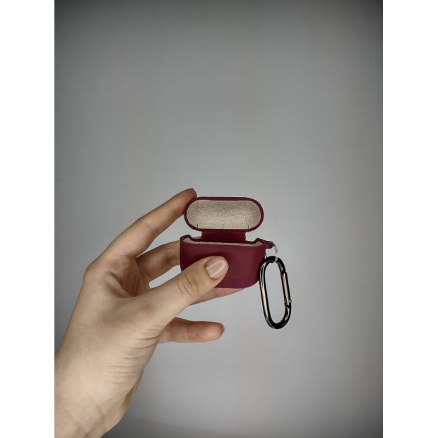 Чохол для навушників Full Silicone Case with Microfiber Apple AirPods 3 (57) Марсала