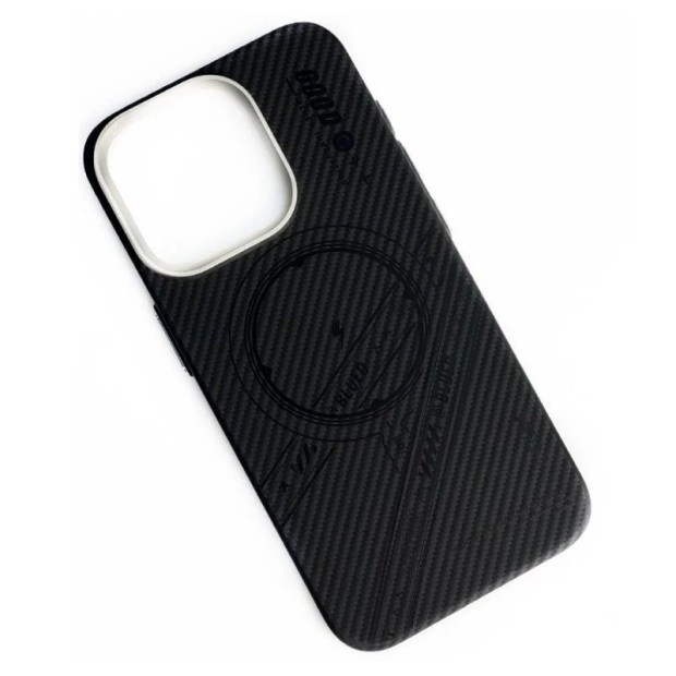 Накладка Blueo All-Inclusive Aramid Fiber MagSafe для Apple iPhone 15 Pro (Чорна)