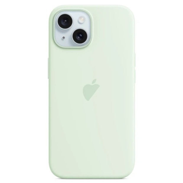 Чохол Silicone Case with MagSafe Apple iPhone 15 (м'яка м'ята)