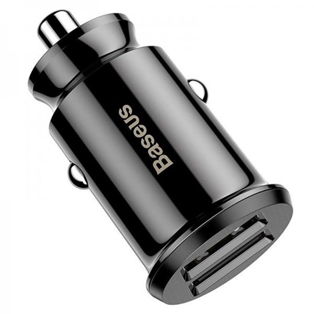 АЗУ-адаптер Baseus Grain Car Charger CCALL-ML01 3.1A 2USB (Чёрный)