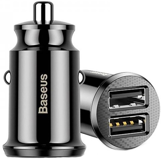 АЗУ-адаптер Baseus Grain Car Charger CCALL-ML01 3.1A 2USB (Чёрный)