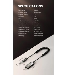USB-адаптер Bluetooth приймач UGREEN CM309 (космічний сірий)