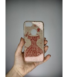 Силіконовий чохол Glitter для Apple iPhone 7  /  8  /  SE (2020) (Золотий блиск)..