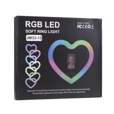 LED-ліхтар для зйомки Heart Style JM33-13 (33см) RGB (Чорний)