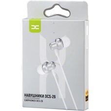 Дротові вакуумні навушники-гарнітура DC DCS-26 (Білий) D Дротові вакуумні навушники-гарнітура DC DCS-26 (Білий) D
