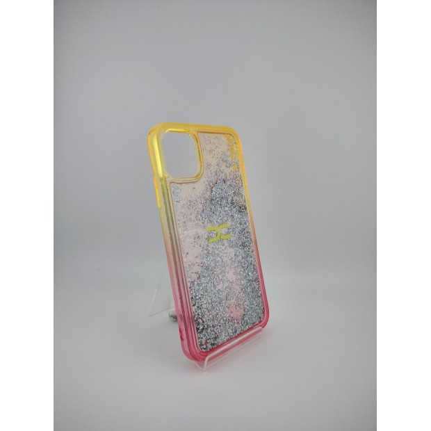 Силіконовий чохол Soft Sparkles для Apple iPhone 11 (жовтий / рожевий)