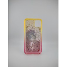Силіконовий чохол Soft Sparkles для Apple iPhone 11 (жовтий / рожевий)
