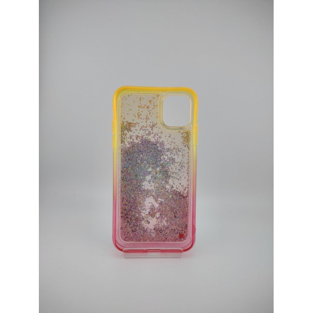 Силіконовий чохол Soft Sparkles для Apple iPhone 11 (жовтий / рожевий)
