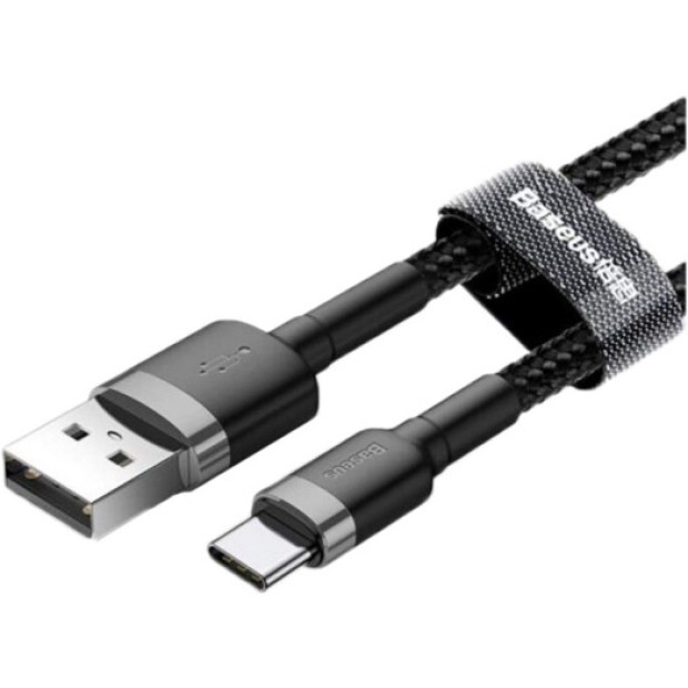 USB-кабель Baseus Cafule Special Edition 2А (2m) (Type-C) (Чёрный/Серый) CATKLF-CG1