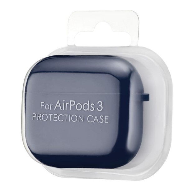 Чохол для навушників Full Silicone Case з мікрофіброю для Apple AirPods 3 (09) Midnight Blue