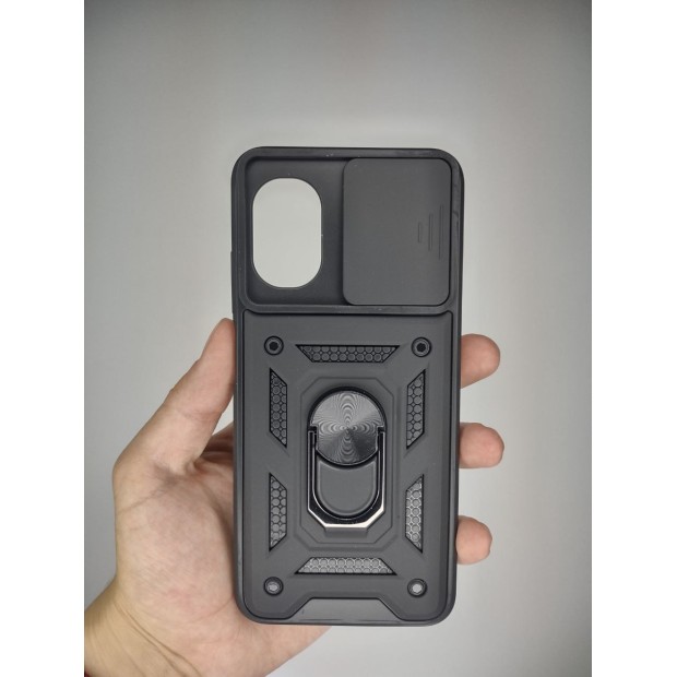 Бронь-чехол Ring Serge Armor Case Xiaomi Poco M5 (Чёрный)