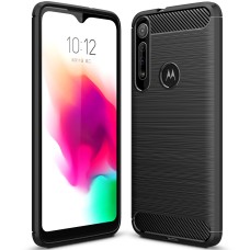 Силикон Polished Carbon Motorola G8 Play (Чёрный)