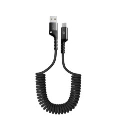 USB-кабель ArmorStandart AR17 Spring Type-C 2.4A 1m (Чорний) AR USB-кабель ArmorStandart AR17 Spring Type-C 2.4A 1m (Чорний) AR