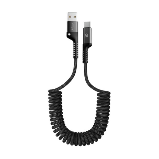 USB-кабель ArmorStandart AR17 Spring Type-C 2.4A 1m (Чорний) AR USB-кабель ArmorStandart AR17 Spring Type-C 2.4A 1m (Чорний) AR