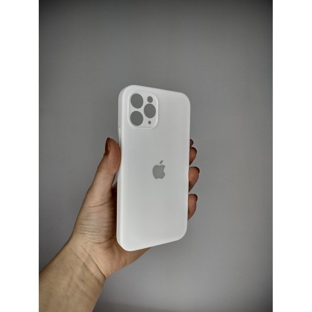 Оригінальний квадратний круглий камуфляжний силіконовий чохол для Apple iPhone 11 Pro (06) білий
