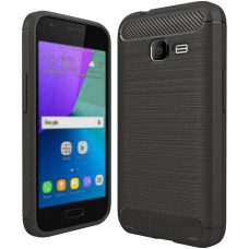 Силикон Polished Carbon Samsung Galaxy J1 Mini J105 (Чёрный)