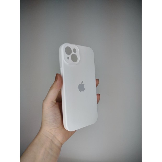 Силіконовий оригінальний чохол RoundCam для Apple iPhone 14 Plus (06) білий.