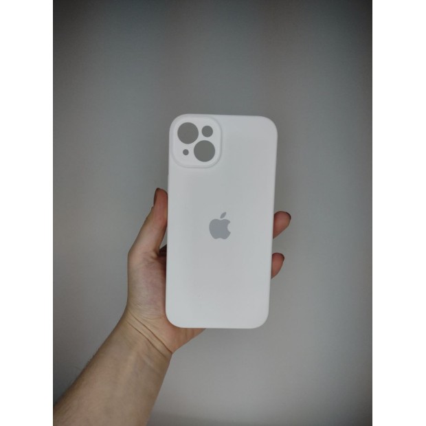Силіконовий оригінальний чохол RoundCam для Apple iPhone 14 Plus (06) білий.