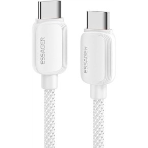 USB-кабель Essager Breeze 100W (Type-C - Type-C) (1m) (White) EXCTT1-WL02-P