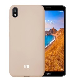 Силикон Original 360 Case Logo Xiaomi Redmi 7A (Пудровый)